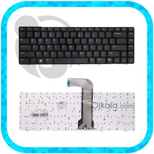 کیبورد لپ تاپ دل Inspiron 14R - N1410 مشکی اینتر کوچک با فریم بدون بکلایت