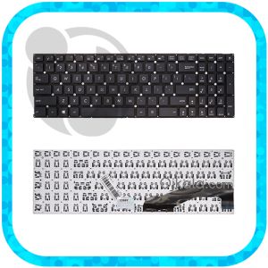 کیبورد لپ تاپ ایسوس VivoBook X540 مشکی اینتر کوچک بدون فریم و بکلایت با کلید پاور
