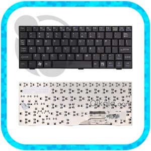 کیبورد لپ تاپ ایسوس Eee PC 700 مشکی اینتر کوچک با فریم و بدون بکلایت