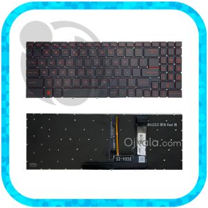 کیبورد لپ تاپ ام اس آی Summit E16Flip مشکی قرمز  اینتر کوچک و با بکلایت  و کلید پاور و بدون فریم - نو