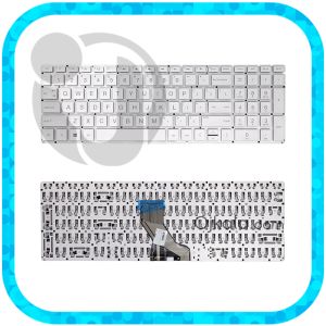  کیبورد لپ تاپ اچ پی Pavilion 15-DA / 15-CR نقره ای اینتر کوچک بدون فریم و بکلایت