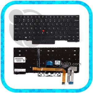 کیبورد لپ تاپ لنوو ThinkPad T490 مشکی اینتر کوچک با فریم، موس و بکلایت