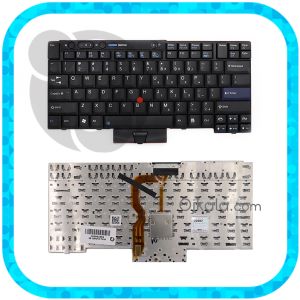 کیبورد لپ تاپ لنوو ThinkPad T410 مشکی اینتر کوچک با فریم، موس و بکلایت