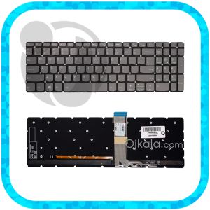 کیبورد لپ تاپ لنوو IdeaPad 3 -15 طوسی اینتر کوچک با فریم و بکلایت - نو 