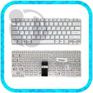 کیبورد لپ تاپ سونی VAIO SVE14A سفید اینتر کوچک بدون فریم - نو