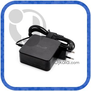 آداپتور لپ تاپ ایسوس پین (1.35*4.0) 19V 3.42A 65W زنبوکی درشت مربعی - پریزی
