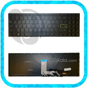 کیبورد لپ تاپ ایسوس ViviBook S15 K513 / X513 مشکی اینتر کوچک با بکلایت -نو