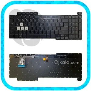 کیبورد لپ تاپ ایسوس Asus Rog Strix G17 G713 مشکی اینتر کوچک با بکلایت RGB با کلید پاور - نو