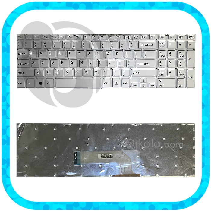 کیبورد لپ تاپ سونی  SVF152 سفید - بدون فریم اینتر کوچک - نو